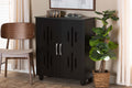 Baxton Studio Renley Modern and Contemporary Espresso Brown Finished Wood 2-Door Shoe Storage Cabinet