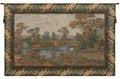 Swan in the Lake Medium with Old Border Italian Tapestry