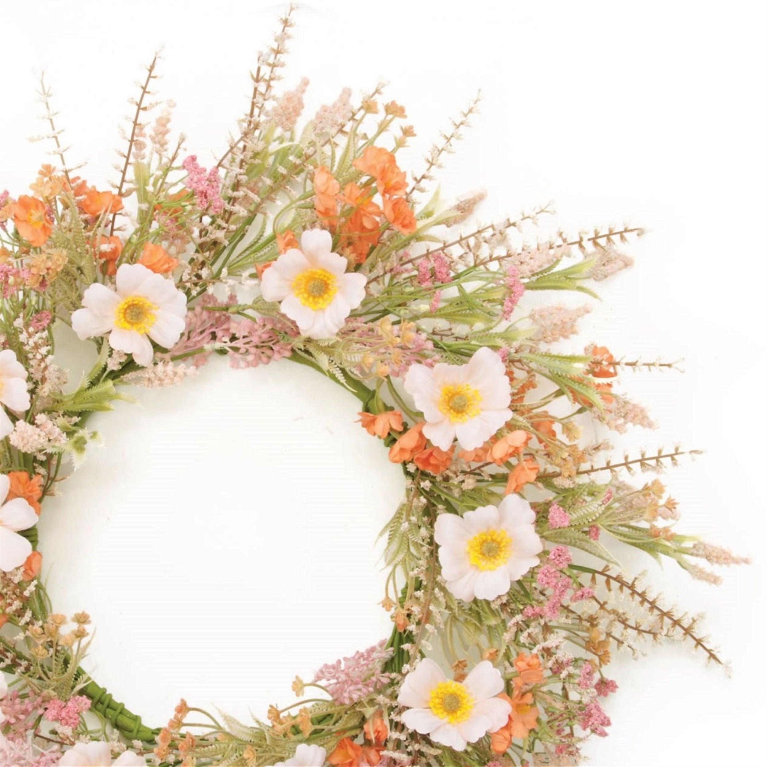 Mixed Spring Garden Floral Wreath 24 Inch