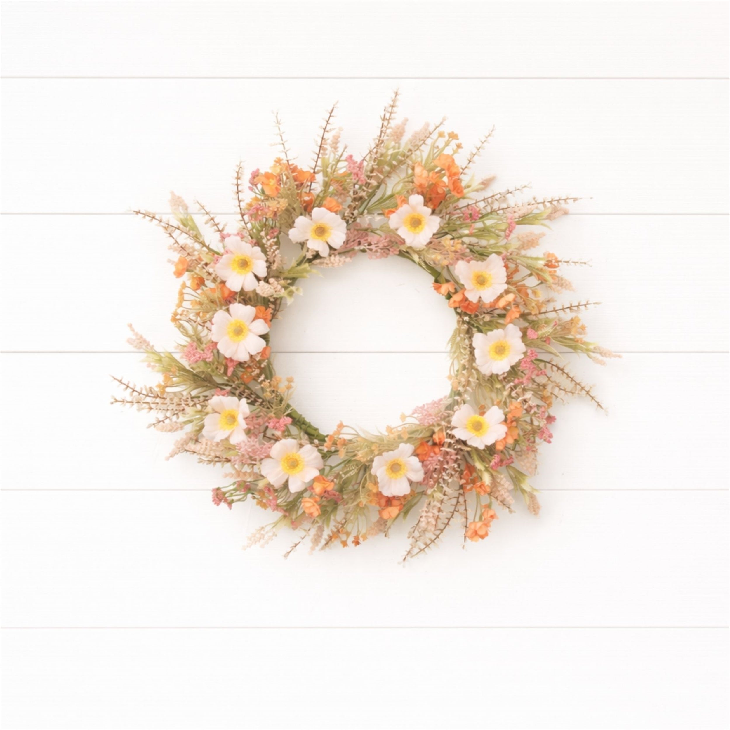 Mixed Spring Garden Floral Wreath 24 Inch