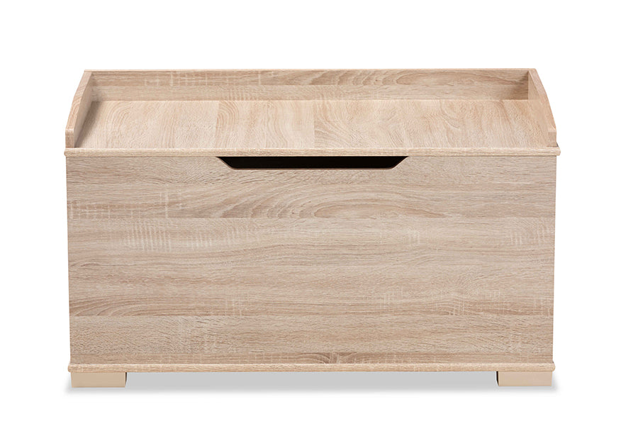 Baxton Studio Mariam Modern and Contemporary Oak Finished Wood Cat Litter Box Cover House