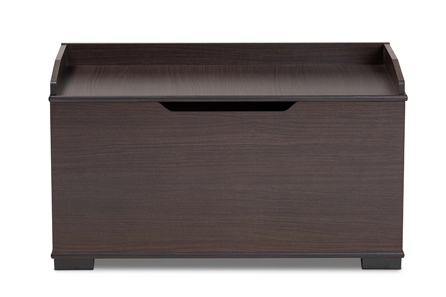 Baxton Studio Mariam Modern and Contemporary Dark Brown Finished Wood Cat Litter Box Cover House