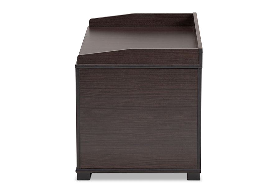 Baxton Studio Mariam Modern and Contemporary Dark Brown Finished Wood Cat Litter Box Cover House