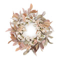 Harvest Foliage and Blossom Wreath 24"D