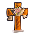 Cross with Drape & Floral Ekkolight 14"H