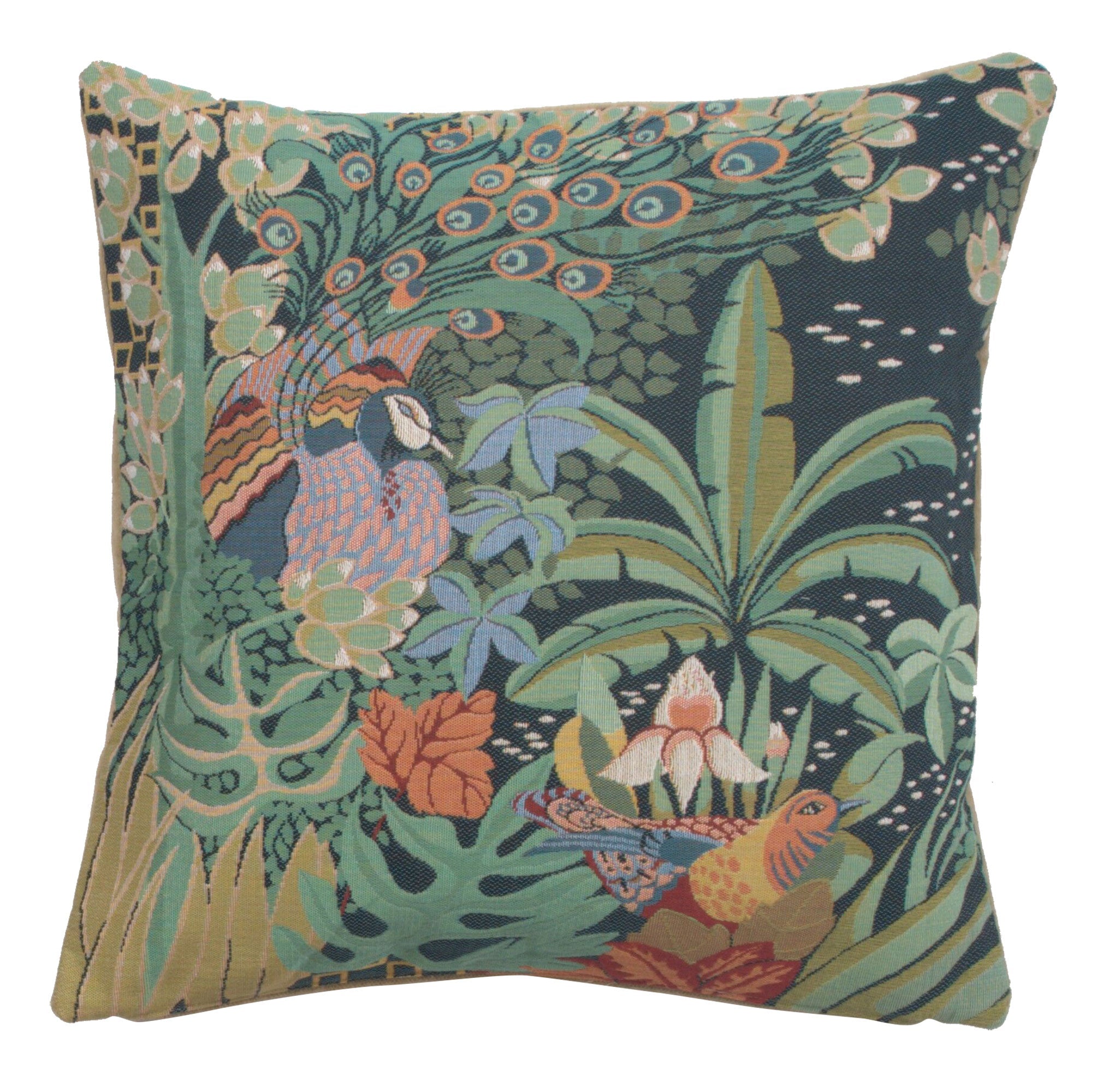 Jungle and Two Birds French Cushion