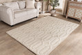 Baxton Studio Murray Modern and Contemporary Ivory Handwoven Wool Area Rug