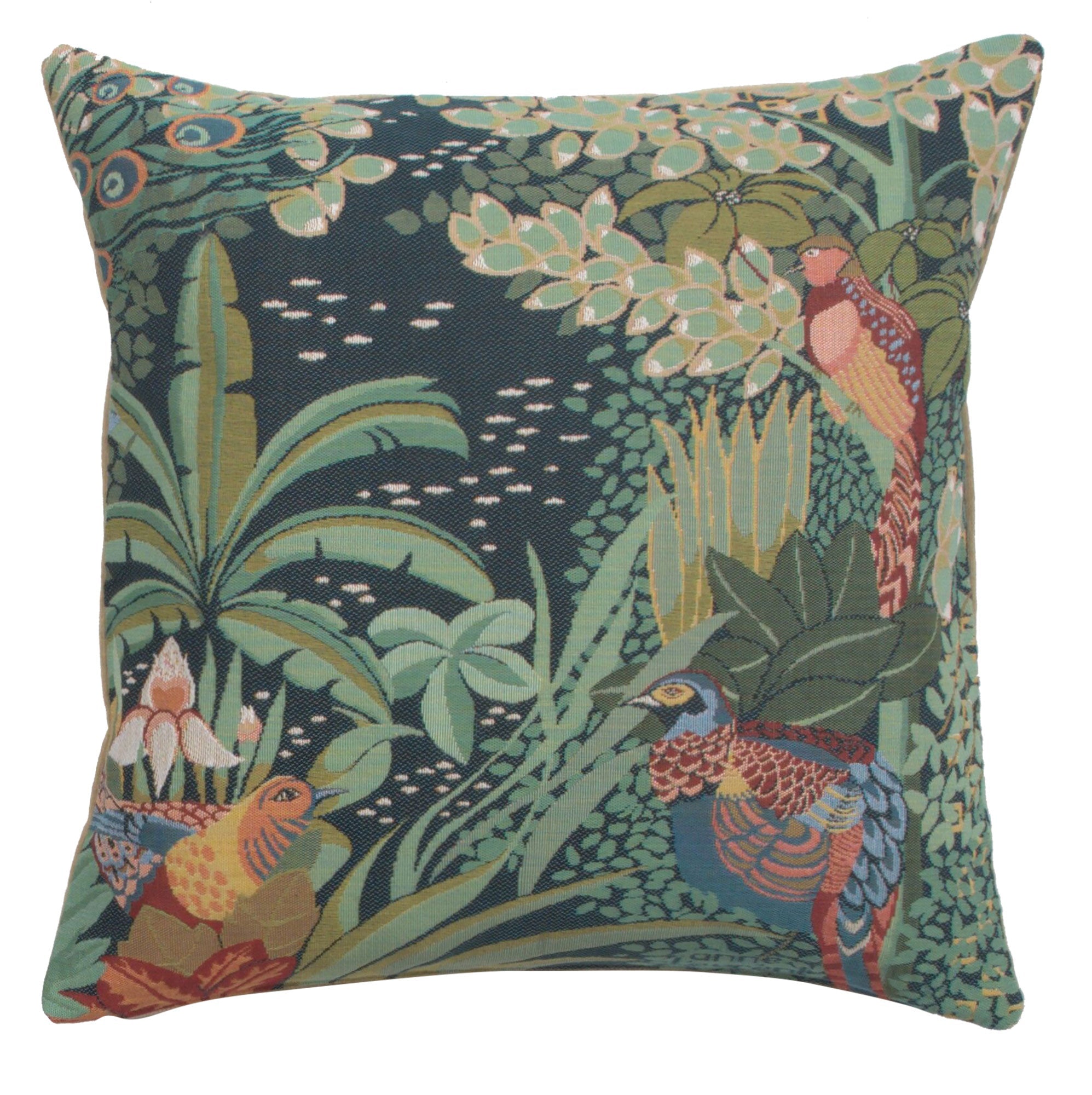 Jungle and Three Birds French Cushion