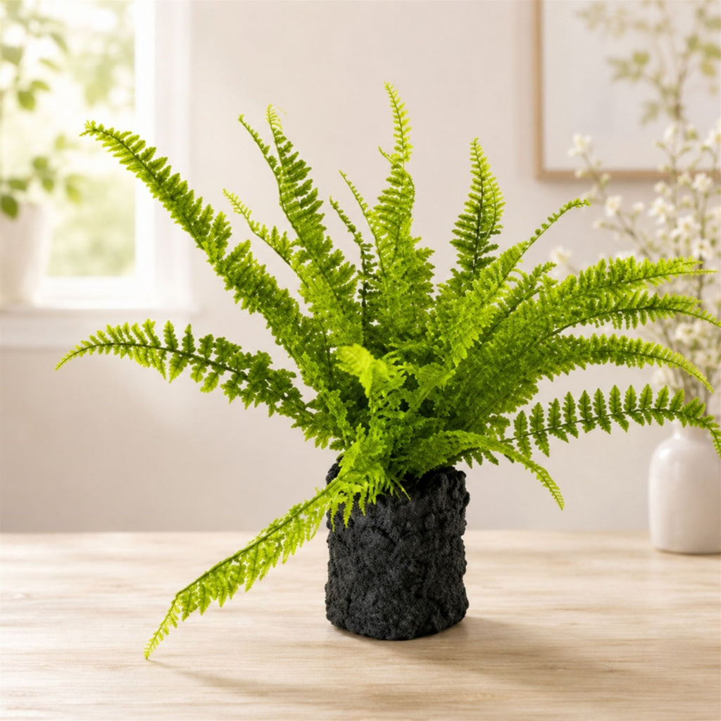 Fern Plant with Mossy Base 24"H