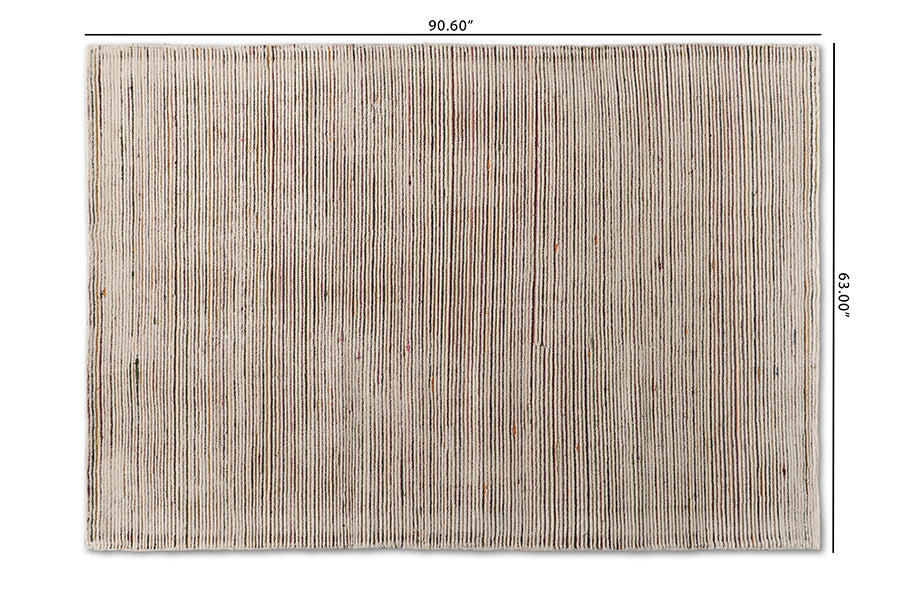 Baxton Studio Finsbury Modern and Contemporary Multi-Colored Hand-Tufted Wool Blend Area Rug