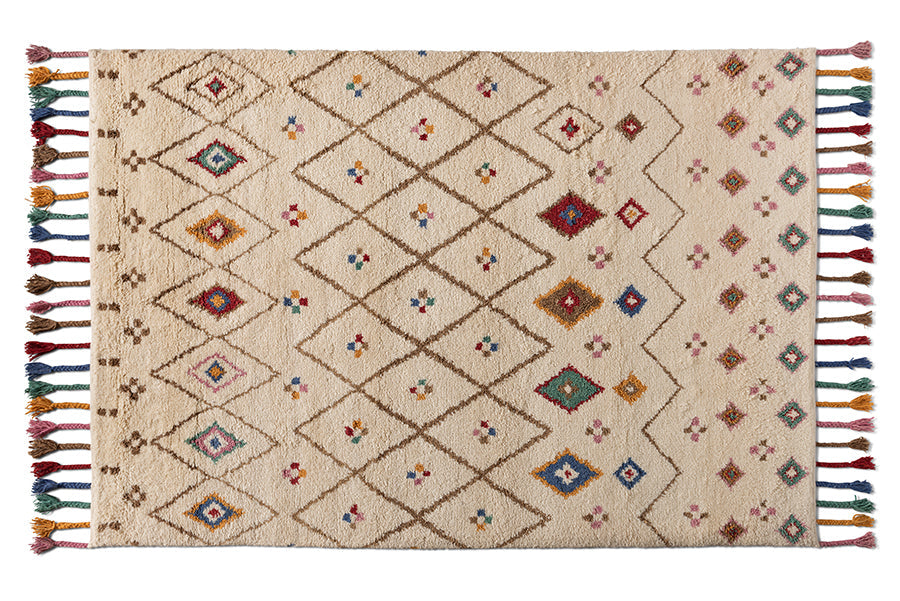Baxton Studio Cremono Modern and Contemporary Multi-Colored Hand-Tufted Wool Area Rug