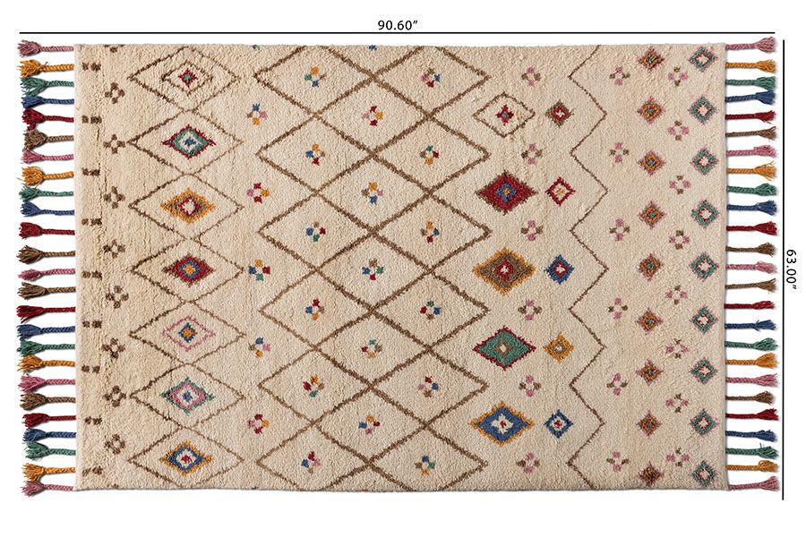 Baxton Studio Cremono Modern and Contemporary Multi-Colored Hand-Tufted Wool Area Rug