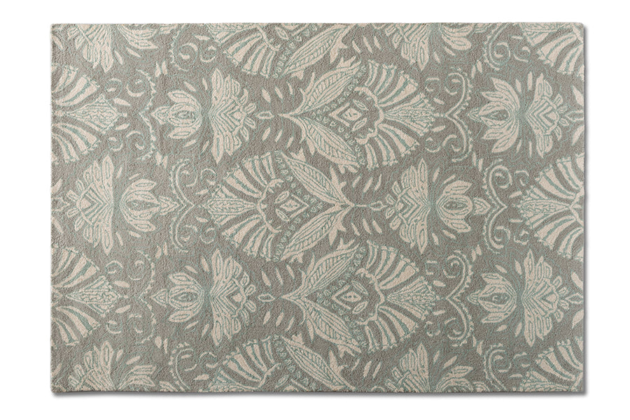 Baxton Studio Morain Modern and Contemporary Grey Hand-Tufted Wool Area Rug
