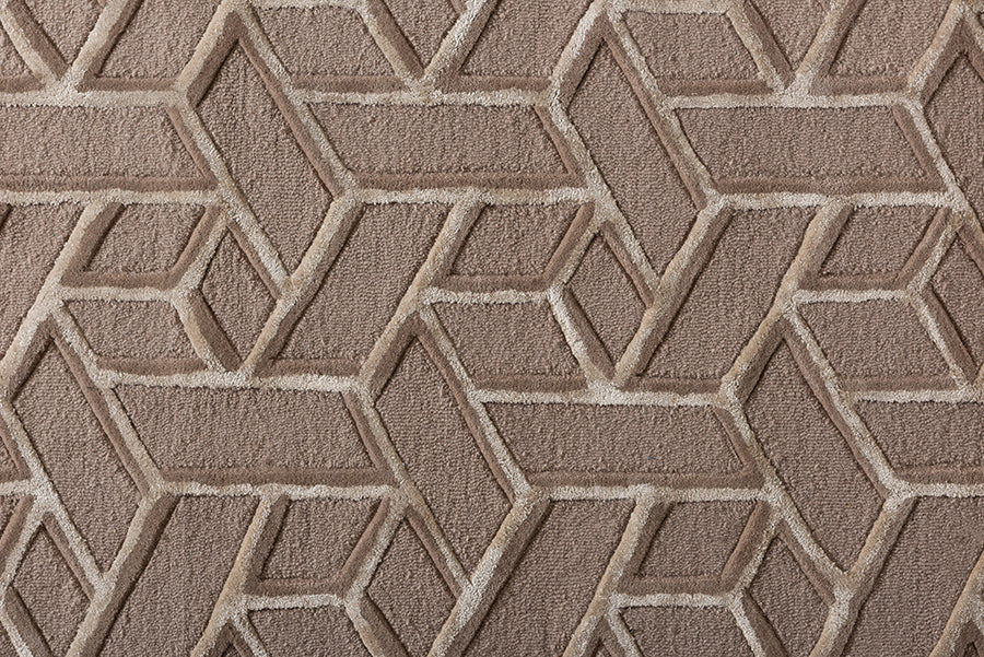 Baxton Studio Vigo Modern and Contemporary Sand Hand-Tufted Wool Blend Area Rug