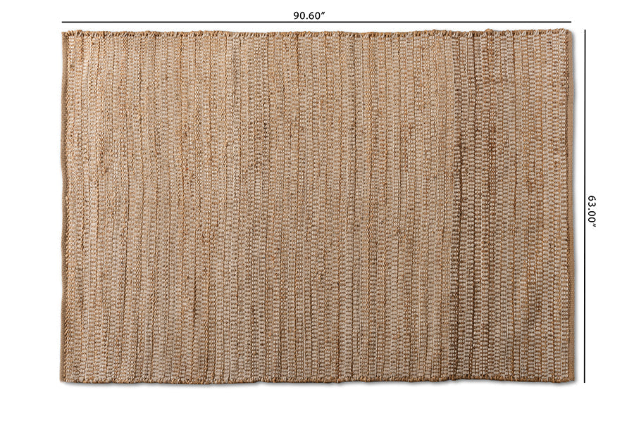 Baxton Studio Osage Modern and Contemporary Natural Handwoven Hemp Blend Area Rug