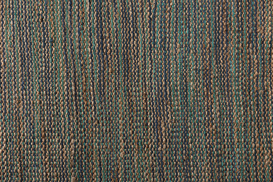 Baxton Studio Michigan Modern and Contemporary Blue Handwoven Hemp Blend Area Rug