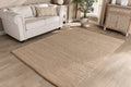 Baxton Studio Michigan Modern and Contemporary Natural Brown Handwoven Hemp Blend Area Rug