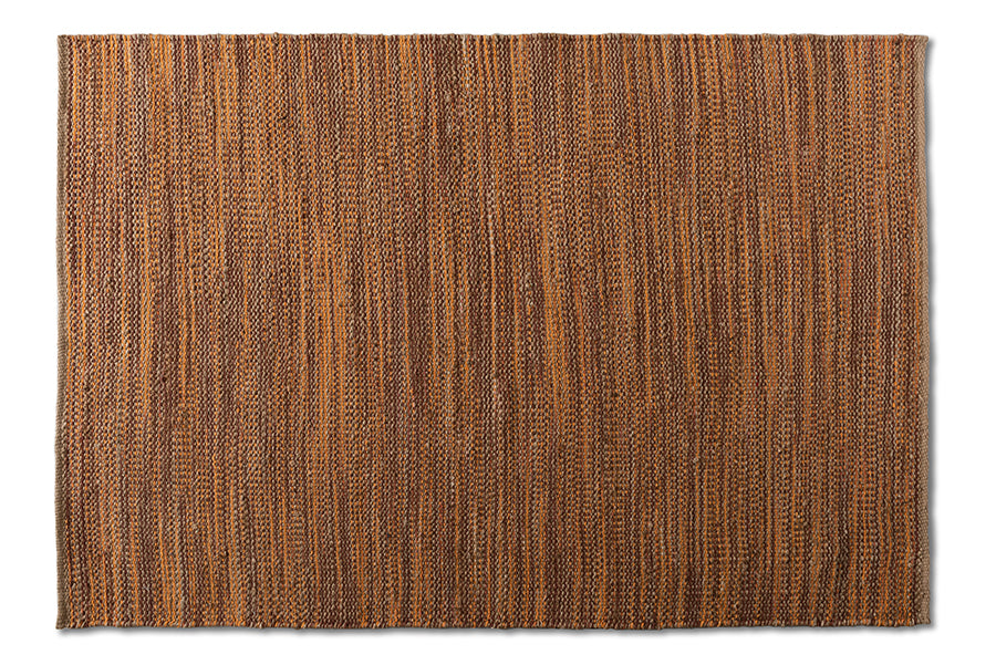 Baxton Studio Michigan Modern and Contemporary Rust Handwoven Hemp Blend Area Rug