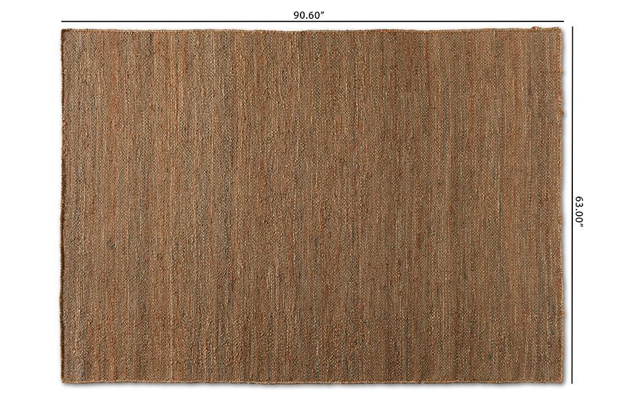 Baxton Studio Flamings Modern and Contemporary Brick Handwoven Hemp Area Rug