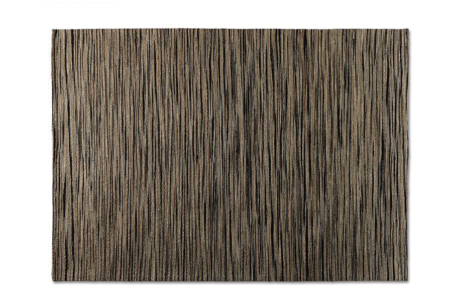 Baxton Studio Shiro Modern and Contemporary Beige and Black Handwoven Hemp Area Rug