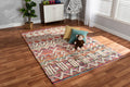 Baxton Studio Graydon Modern and Contemporary Multi-Colored Handwoven Fabric Blend Area Rug