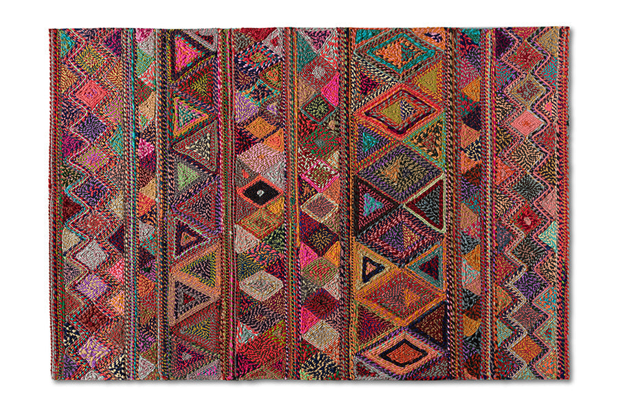 Baxton Studio Bagleys Modern and Contemporary Multi-Colored Handwoven Fabric Area Rug