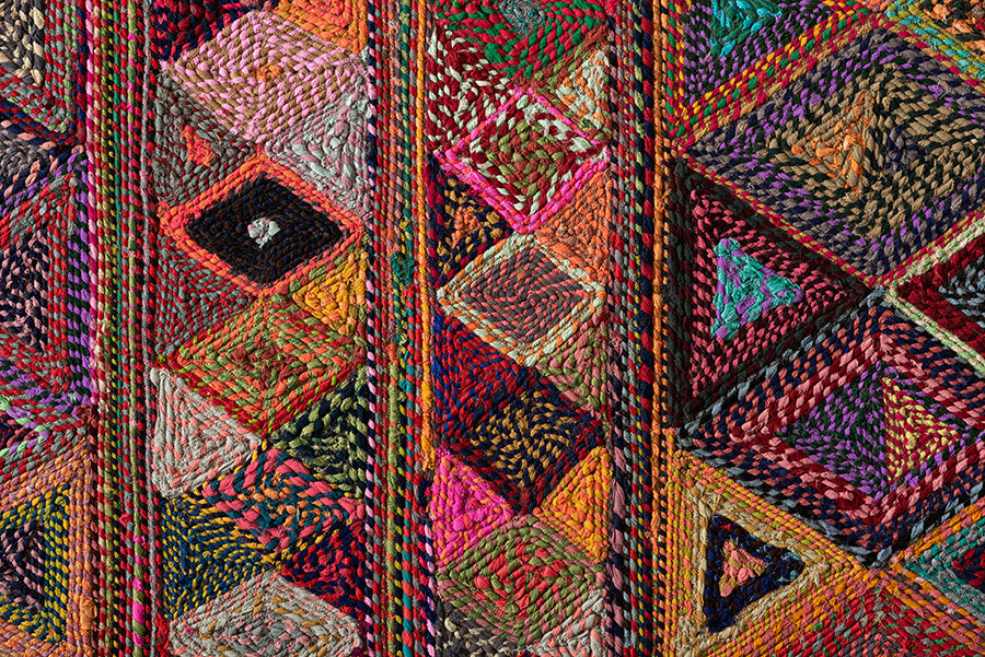 Baxton Studio Bagleys Modern and Contemporary Multi-Colored Handwoven Fabric Area Rug
