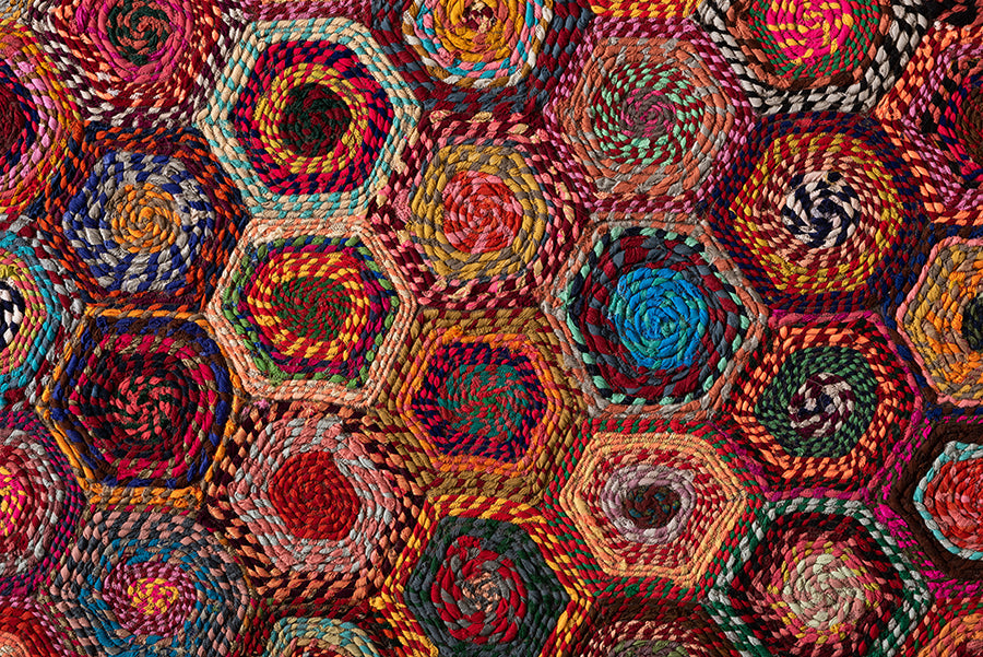 Baxton Studio Adailo Modern and Contemporary Multi-Colored Handwoven Fabric Area Rug