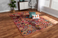 Baxton Studio Adailo Modern and Contemporary Multi-Colored Handwoven Fabric Area Rug