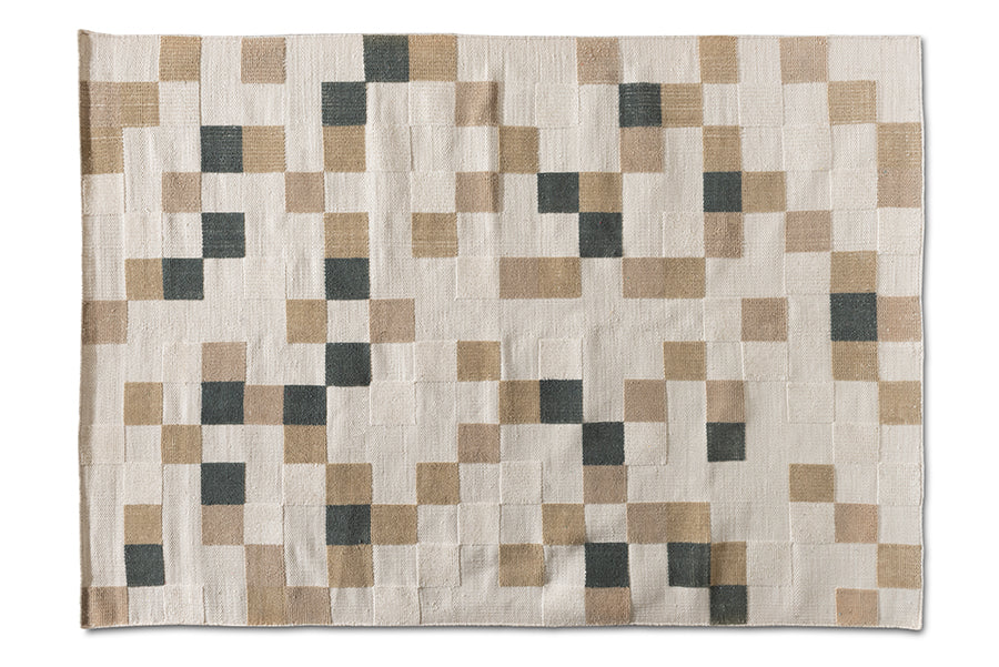 Baxton Studio Barbon Modern and Contemporary Ivory and Grey Handwoven PET Yarn Indoor and Outdoor Area Rug