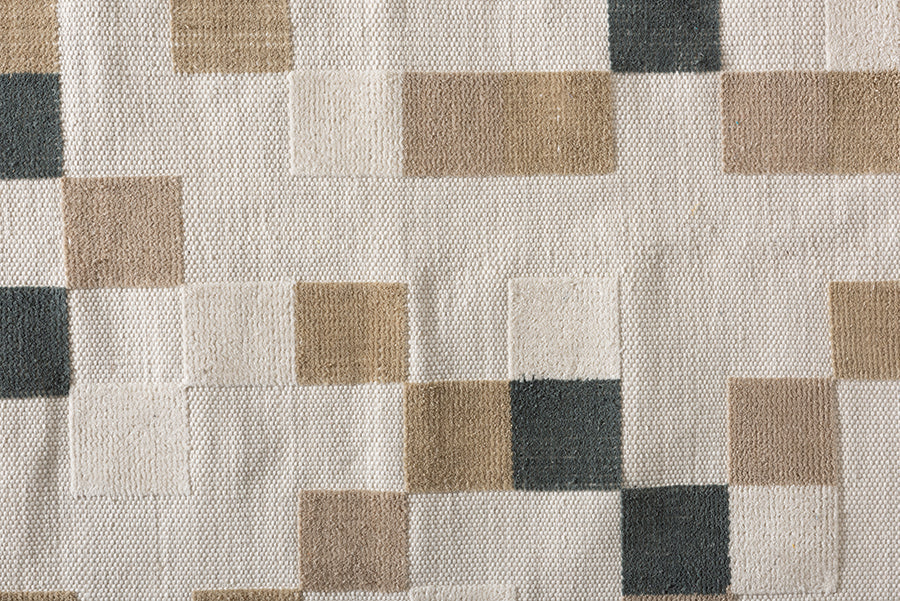 Baxton Studio Barbon Modern and Contemporary Ivory and Grey Handwoven PET Yarn Indoor and Outdoor Area Rug