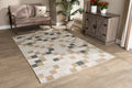 Baxton Studio Barbon Modern and Contemporary Ivory and Grey Handwoven PET Yarn Indoor and Outdoor Area Rug