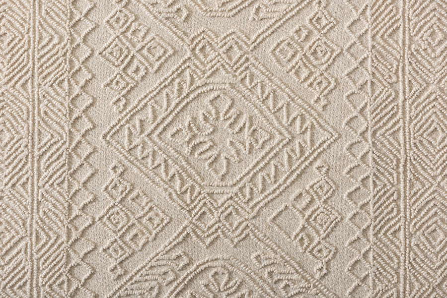 Baxton Studio Linwood Modern and Contemporary Ivory Hand-Tufted Wool Area Rug