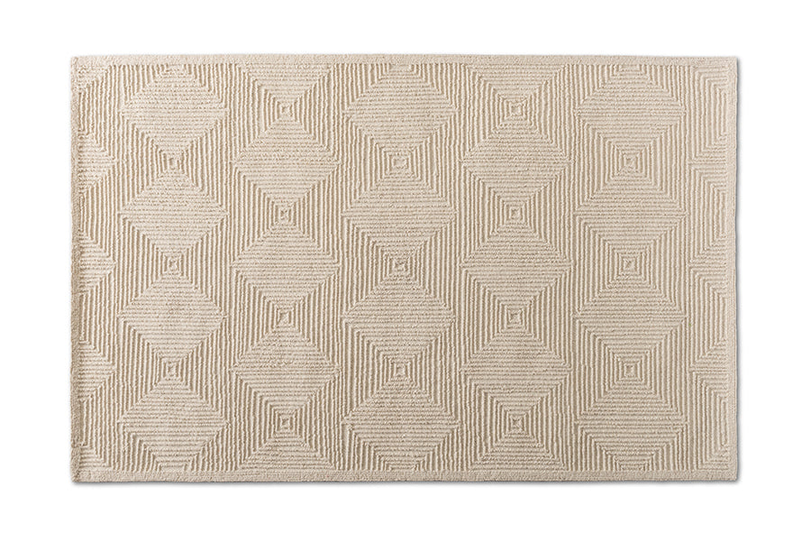 Baxton Studio Sovanna Modern and Contemporary Ivory Hand-Tufted Wool Area Rug