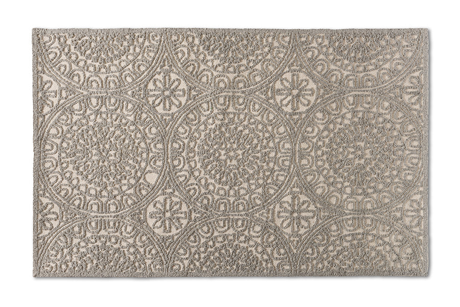 Baxton Studio Borneo Modern and Contemporary Grey Hand-Tufted Wool Area Rug