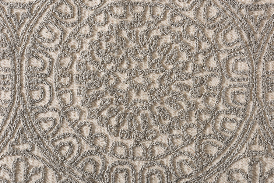 Baxton Studio Borneo Modern and Contemporary Grey Hand-Tufted Wool Area Rug