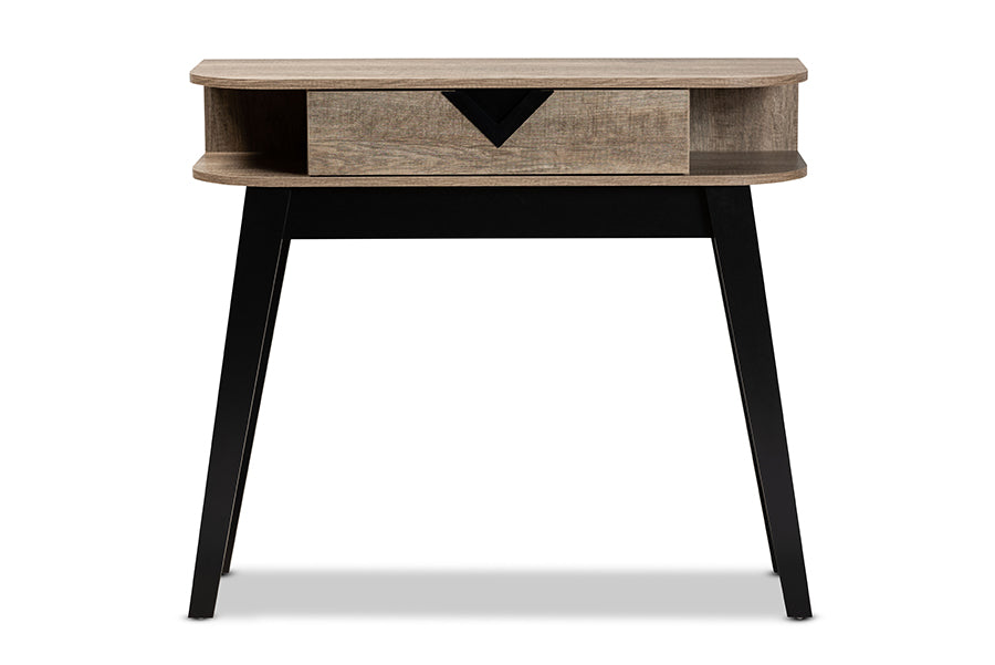 Baxton Studio Wales Modern and Contemporary Light Brown Finished Wood 1-Drawer Console Table