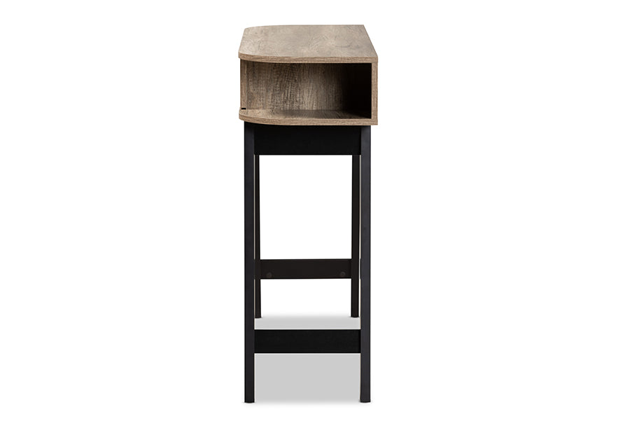 Baxton Studio Wales Modern and Contemporary Light Brown Finished Wood 1-Drawer Console Table