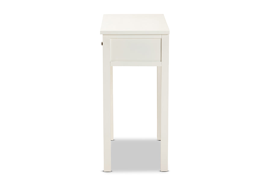 Baxton Studio Lambert Classic and Traditional White Finished Wood 2-Drawer Console Table