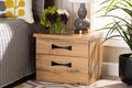 Baxton Studio Colburn Modern and Contemporary Oak Brown Finished Wood 2-Drawer Nightstand