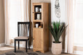 Baxton Studio Lauren Modern and Contemporary Oak Brown Finished Wood Buffet and Hutch Kitchen Cabinet