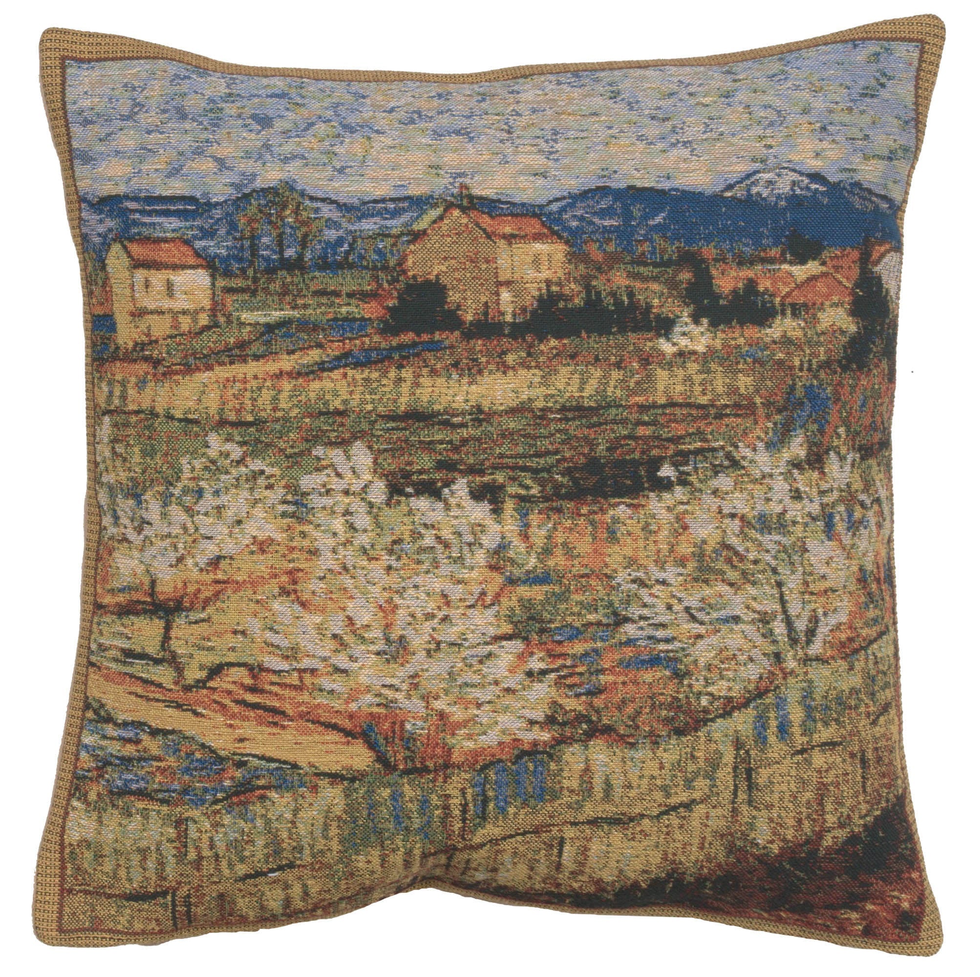 Le Crau with Peach Trees Cushion Wholesale