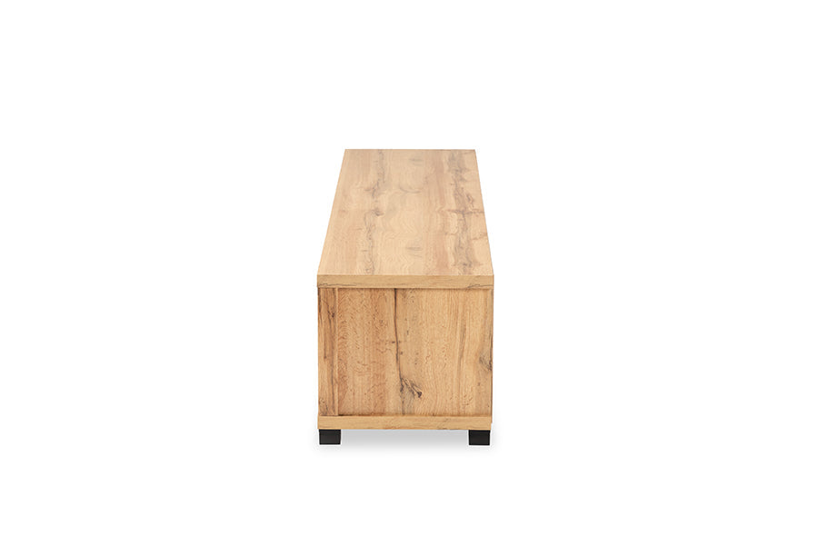 Baxton Studio Gerhardine Modern and Contemporary Oak Brown Finished Wood 1-Drawer TV Stand
