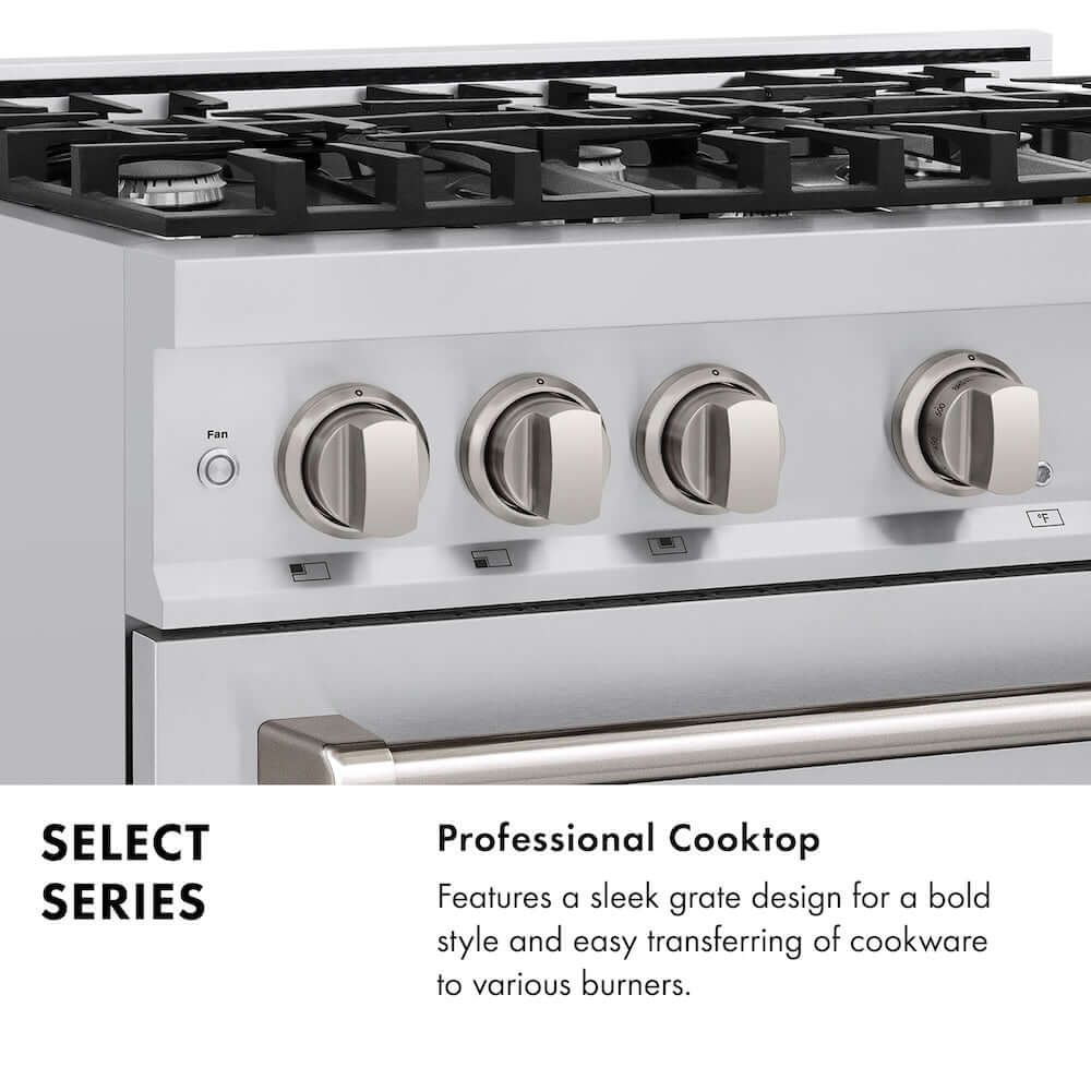 ZLINE 36" Select Gas Range Convection Gas Oven Stainless Steel HGR36