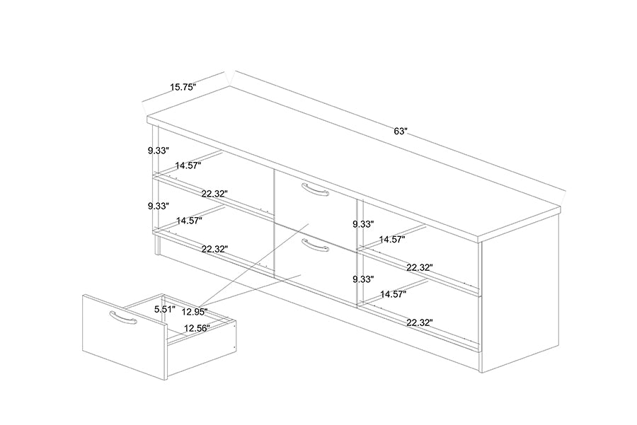 Baxton Studio Adelino Modern and Contemporary Oak Brown Finished Wood 2-Drawer TV Stand