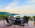 Windermere All Inclusive Outdoor Gas Firepit Club Table Set (KIT)