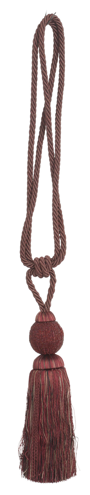 Ruby Beaded Ball Tapestry Tassel