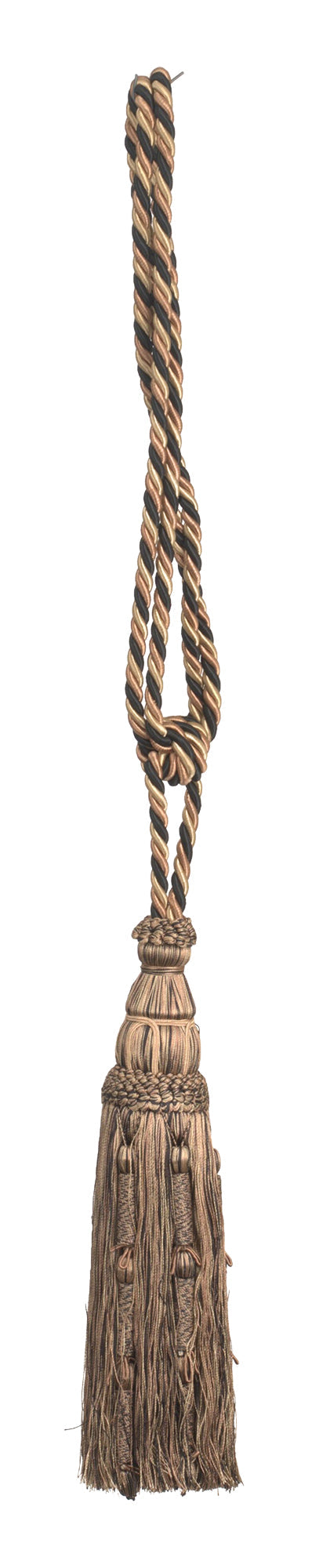 Caroline Black and Gold Tapestry Tassel