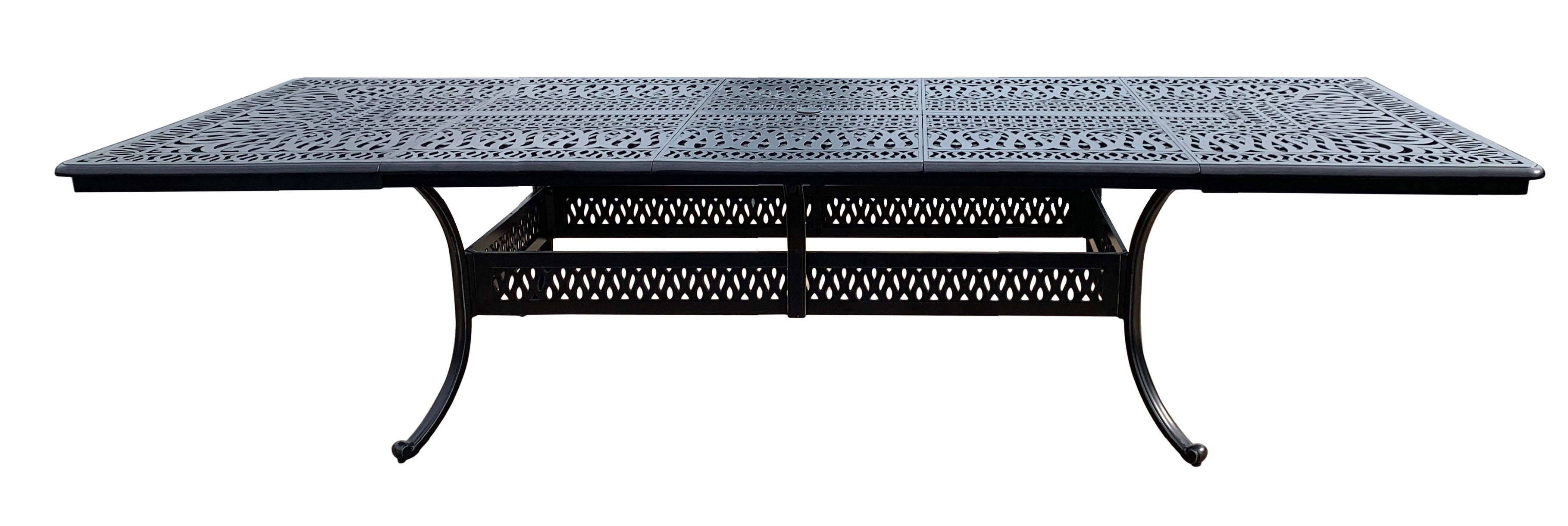 Elisabeth 132X48 Aluminum Rectangular Extension Table