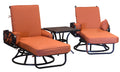 Chillounge Swivel Loungers and Side Table Set of 3 (KIT)
